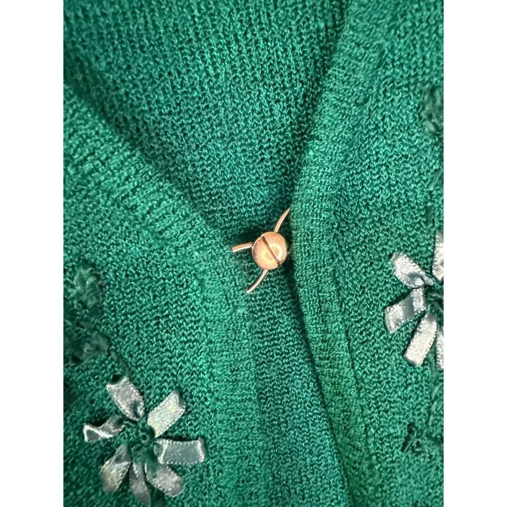 Sag Harbor Green‎ Inlay Sweater Women's Size Large